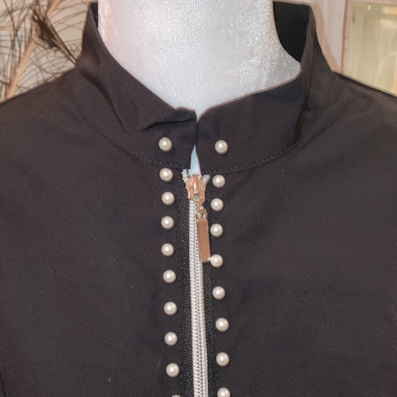 CLEARANCE!!!NEW w/Tags black & pearl windbreaker. This one is stunning!🥰♠️♠️ - Picture 3 of 17